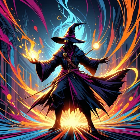 InkBlast, a mage casting a spell