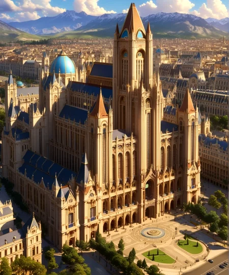 score_9, score_8_up, score_7_up,
<lora:Authoritarian_Architecture_(Architecture)_(SDXL)_(AD):0.8> authoritarian, scenery, building, city, cityscape, architecture, monumental architecture,
8K, In'ei, chiaroscuro, soft natural volumetric cinematic perfect light, perfect depth of field shot, ray tracing, photometry, beautiful, subsurface scattering, idealized modern city, wide beautiful boulevards, busy city center, parks and manicured lawn areas, large parks, plazas, skyscrapers, hyper detailed, art by Thomas Kinkade, detailed background, detailed photographic fluffy anime clouds, Unreal Engine, CGI render, absurdly detailed, modern era photograph, masterclass oil painting, made of sandstone and concrete, bronze details, monumental skyscrapers, vivid white sandstone, rose sandstone, tan sandstone, marble,
BREAK zPDXL, zPDXLxxx, <lora:wowifierXL:0.2> art by mooncryptowow <lora:sdxl_lightning_8step_lora:0.4> <lora:detailed_notrigger:0.5>