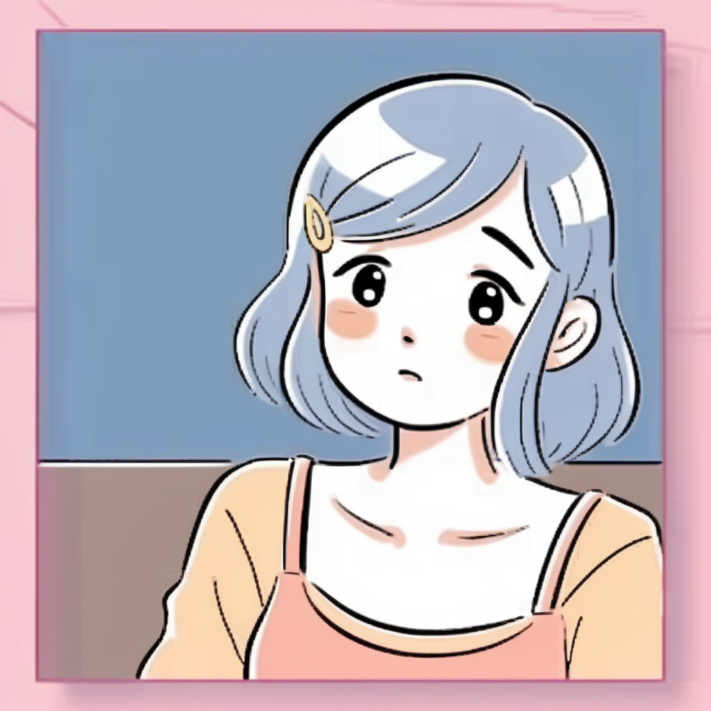 cartoon-style ,in  screen ,Shy blushing young girl is talking to camera,<lora:tw_hgame:0.85>, Camisole