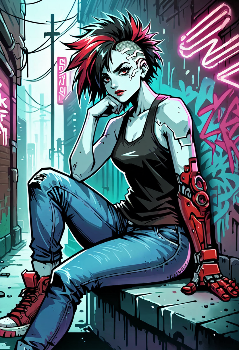score_9, score_8_up, score_7_up, score_9, <lora:Toon Graffiti Style:1>, dripping,