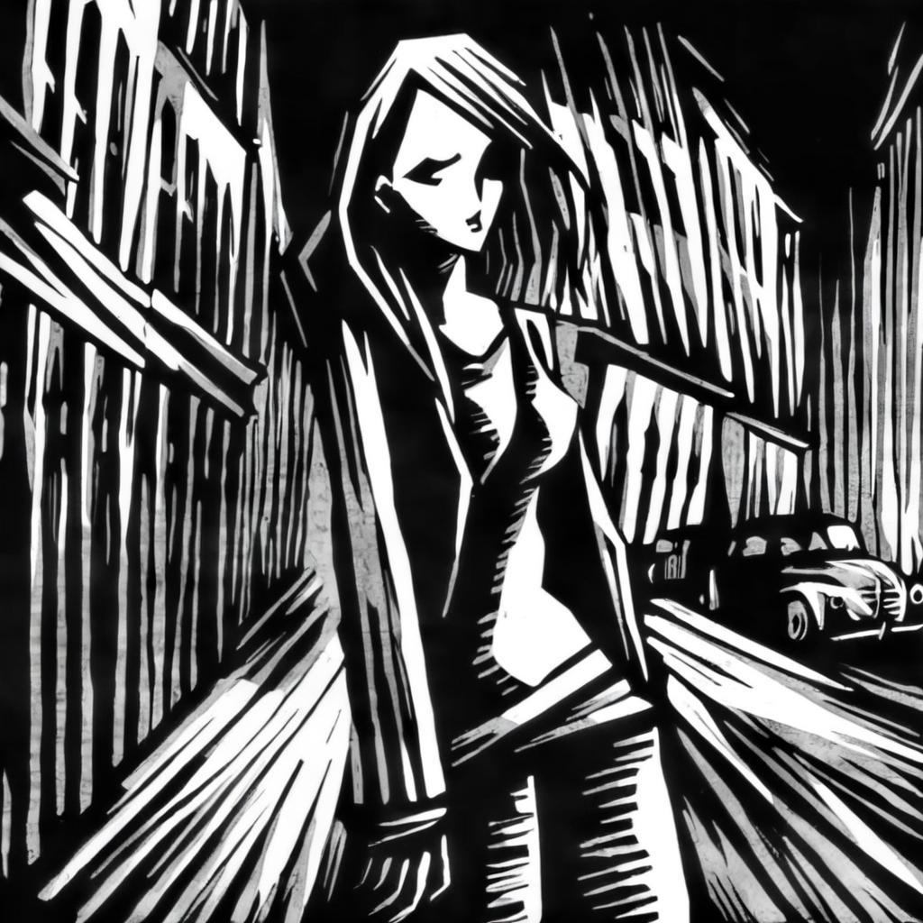 drawix7 girl  in city<lora:drawix7:1>