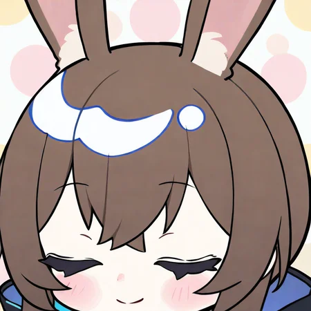 nanniang,chibi,1girl,solo,portrait,,amiya \(arknights\),smile,closed eyes, <lora:nanniang-000016:1>, masterpiece, best quality, very aesthetic, absurdres