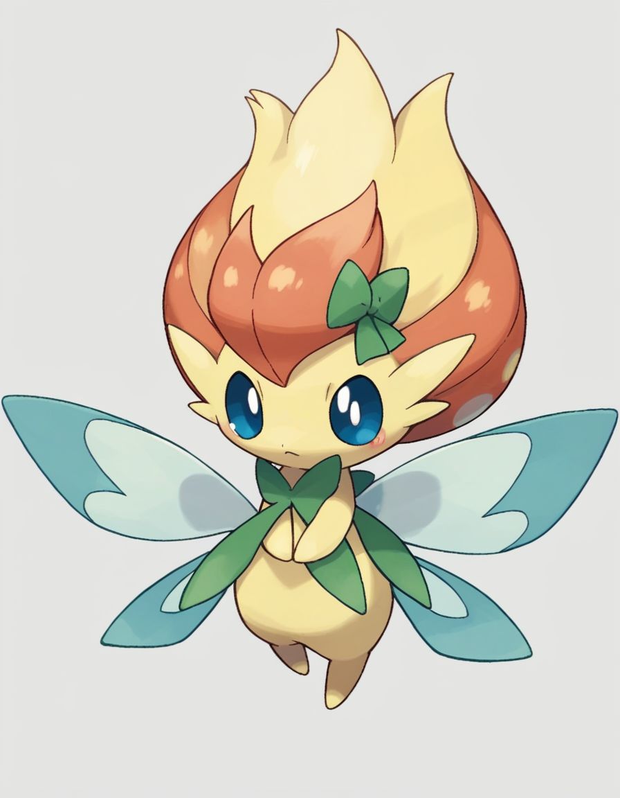 score_9,score_8_up,score_7_up,  <lora:Navi_PokeDnaGen1_PonyXL_S1-000007:0.8> ,  nv-pokegen1,  legendary, fairy-type  , ribbons , magic dust ,  solid eyes, pink  ,   cute