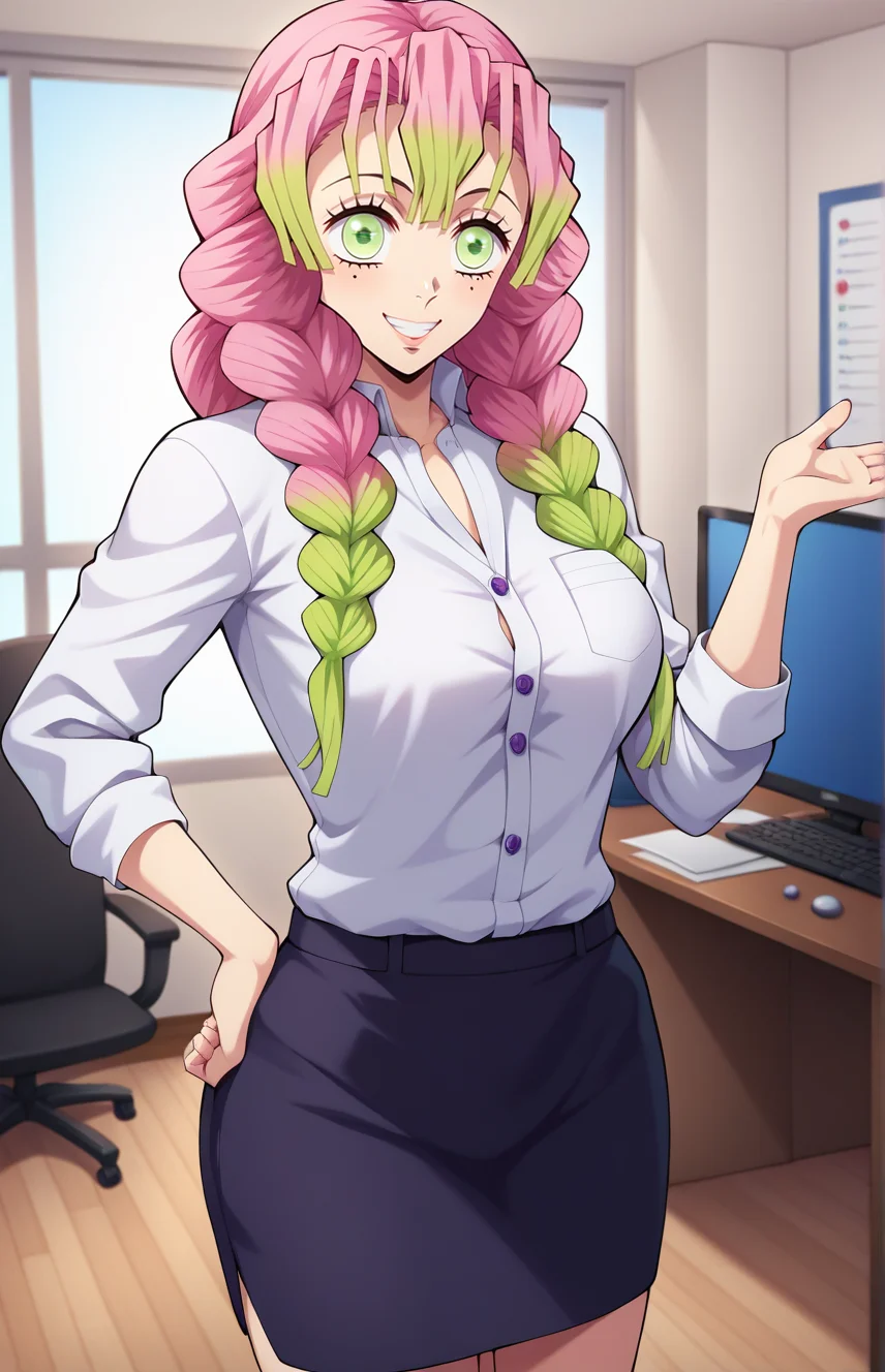 score_7_up, BREAK source_anime, KMitsuriV4XL, 1girl, solo, slight smile, office lady, office room, indoors, professional light, standing, dutch angle, <lora:KMitsuriV4XL:0.85>