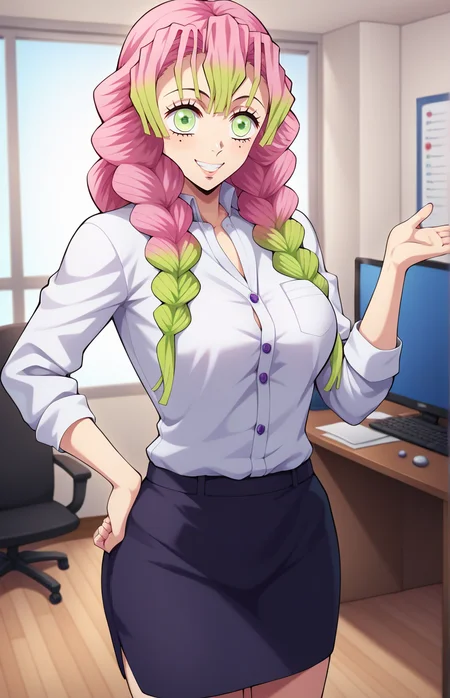 score_7_up, BREAK source_anime, KMitsuriV4XL, 1girl, solo, slight smile, office lady, office room, indoors, professional light, standing, dutch angle, <lora:KMitsuriV4XL:0.85>