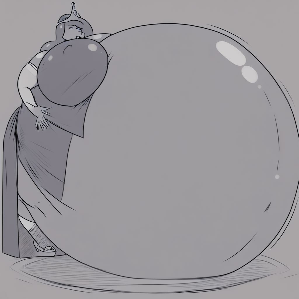 belly size bigger than main body)), (gigantic belly:2.0), goddess, Princess Bubblegum