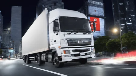 masterpiece,(bestquality),highlydetailed,ultra-detailed,illustration,(driving:1.5),Japanese truck,(nightime),cityscape,Expressway,vehicle_focus,<lora:add-detail-xl:1>,<lora:Japanese_truck_2025.1.1:1>,