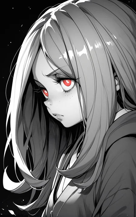 <lora:Sucy:1> sucy manbavaran, little witch academia, <lora:MythM4ngaStyle:1> monochrome, red eyes, black background,, score_9, score_8_up, score_7_up, score_6_up, score_5_up, score_4_up, BREAK