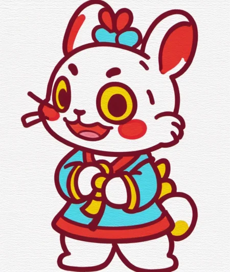 china chic emoticon, rabbit, <lora:cic:0.7>