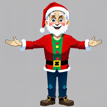 t-pose, Santa Clause <lora:Everly Heights TaleSpinner:1>