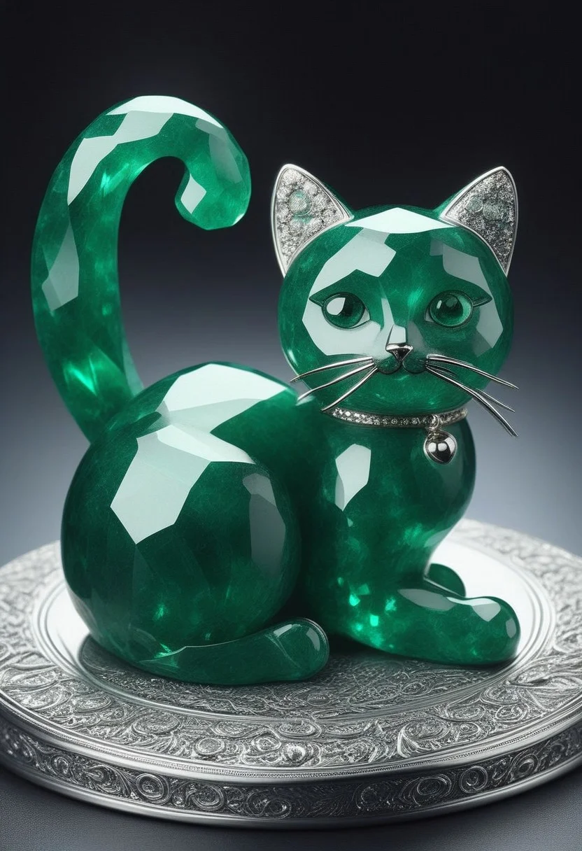 score_9, score_8_up, score_7_up,
source_anime, (beautiful:1.6), flat colour,
BREAK
Emerald cat, 1cat,
sitting, talis swaying, straight posture,
BREAK
Glimmering eyes, collars on necks, looking at viewer,
BREAK
On an Emerald table, outside, garden, night, moon, stars,
Detailed,