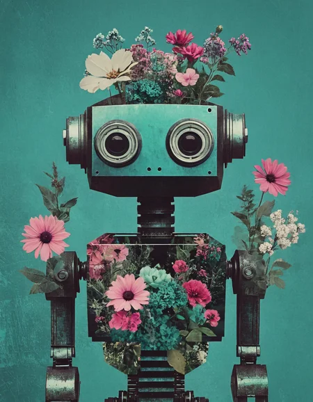 <lora:100_nvcmsdx_1:1> nvcmsdx cute robot with flowers multiple exposure