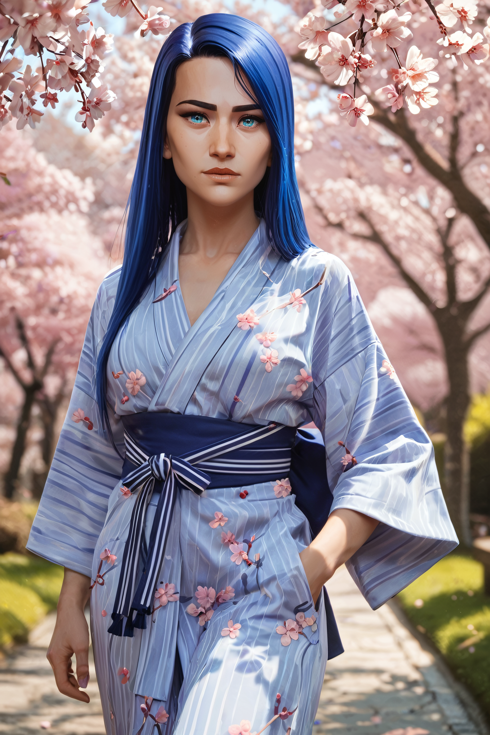 score_9, score_8_up, score_7_up, score_6_up
<lora:ALCaitlyn:1.0>
ALCaitlyn, 1girl, blue hair, long hair, blue eyes, looking at viewer, lavender field, midday, bright and vibrant with a sea of purple blooms