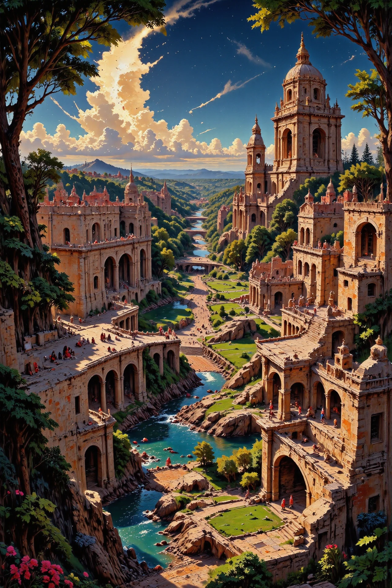 (colosseum:1.3),  beautiful (Danish) fantasy landscape,  evening, woman, intricate, very detailed, sharp, colorful, <lora:Hand v2:1> <lora:Anti-Blur:1> <lora:Insane Detail Slider:0.5>   <lora:Flux.1_Turbo_Detailer:0.6> <lora:flux-photo-transparent_Alpha_1.0:0.8> <lora:flux.1_lora_flyway_Epic-detail_v2:0.6> <lora:Painterly01b_CE_FLUX_AIT:0.8> pntrlyCE_style, <lora:VividlySurreal:0.8>, <lora:FluxMythP0rtr4itStyle:0.8> mythp0rt