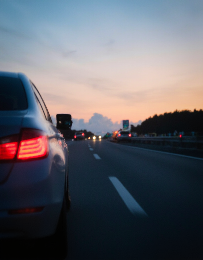 <lora:City_Worlds_01_v1_Roads_flux:1>  citybkg, scenery, clouds, sunset, highway, car trunk, cars, motion blur