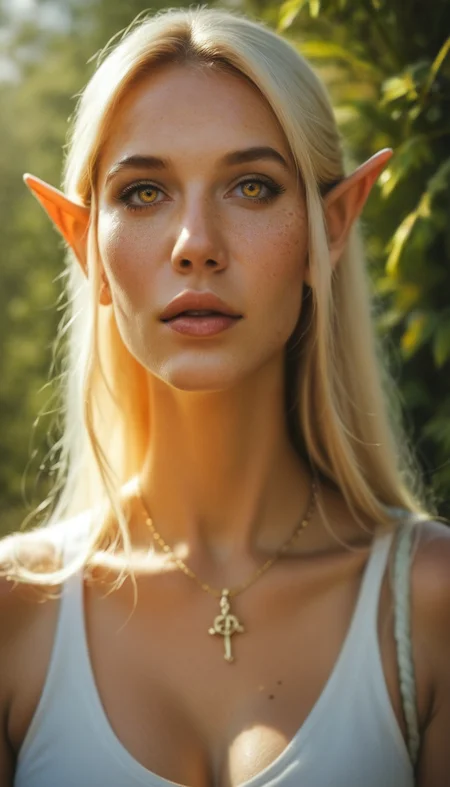(score_9, score_8_up:1.1), score_7_up, rating_safe, 1girl, a gorgeous high elf mage, altmer, (alien yellow skin), (alien golden skin), tall and feminine, large breasts, very large magical yellow eyes, long yellow golden hair, supermodel look with pronounced sharp cheekbones and narrow sharp long chin. In magical forest, golden rays of light. Dynamic and playful pose, <lora:EdobESO_XL_v1.0:0.95>, high elf, skyrim altmer, <lora:1dkXLP:0.25>, <lora:add-detail-xl:0.3> <lora:RELSM_v1:0.4>, <lora:SDXLHighDetail_v5:0.3> Painstaking Attention To Details, <lora:Model_2:0.25> Beuty, <lora:Photo 2 Style SDXL_LoRA_Pony Diffusion V6 XL:0.5> raw, photo, realistic