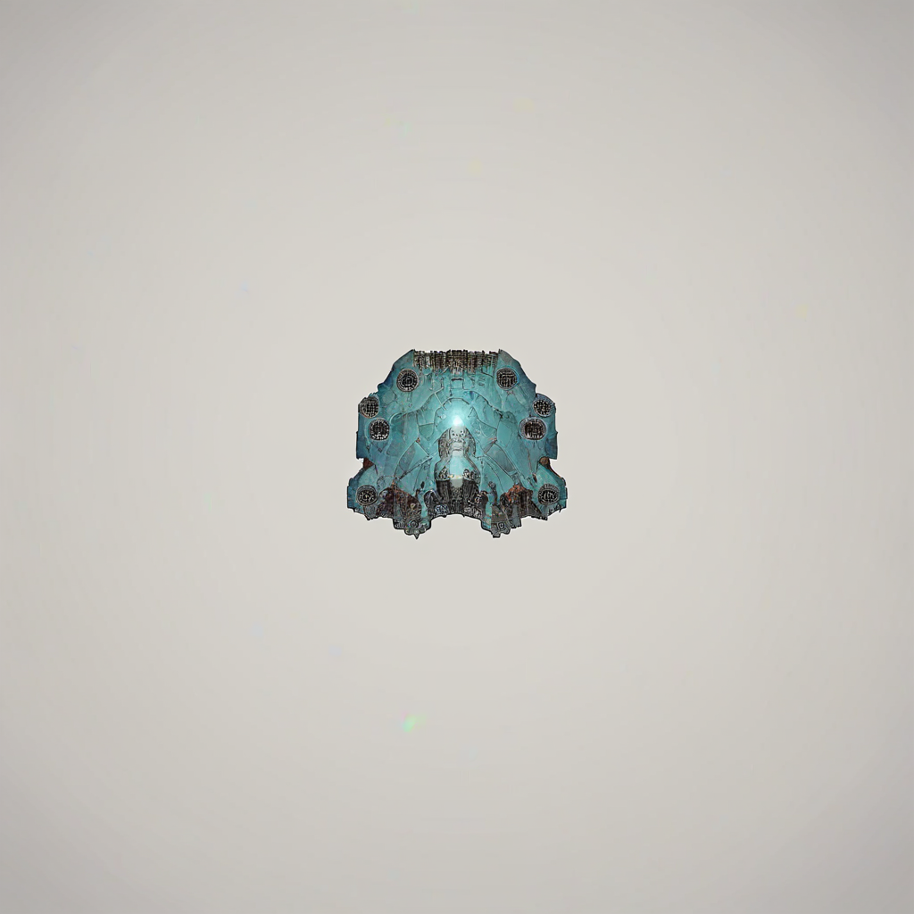 <lora:Starsector_Ship_Pony_LORA:1>, simple background, spaceship, remnant, capital