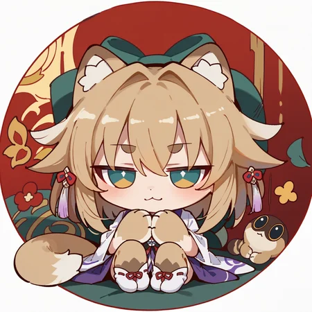 score_9, score_8_up, score_7_up, <lora:critterPickHonkaiStar_v10:1> hcrpick, animal, chibi, 1girl, Kamaitachi, animal ears, animal legs, thighhigh fur, tabi foot
<lora:V5.1_retrain:0.7>