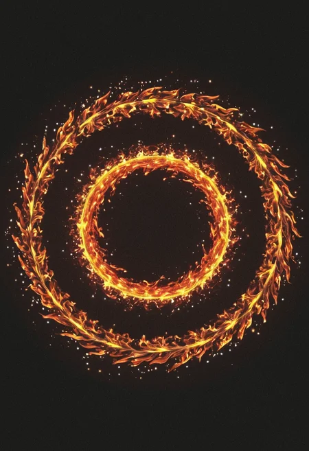 Abstract style <lora:R0k00bstr0ctHD:1>,r0k00bstr0cthd,r0k00bl0ckb0ckgr00ndhd,(shiny, fire, multicolored, black background, glowing, magic circle, aura), . Non-representational, colors and shapes, expression of feelings, imaginative, highly detailed