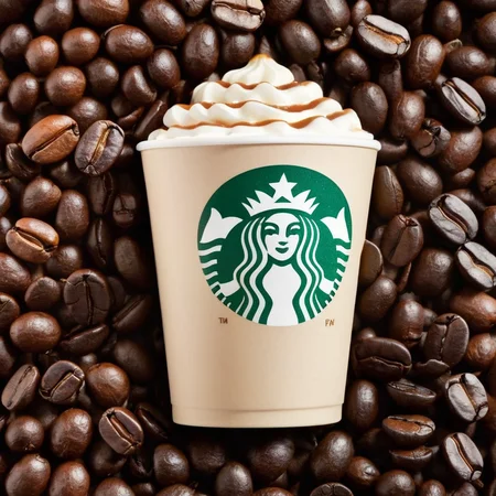 Advertising poster style, <lora:Advertising:1.5>
A creative photo of a Starbucks cup sitting on top of a pile of coffee beans advertising style, Professional, modern, product-focused, commercial, eye-catching, highly detailed