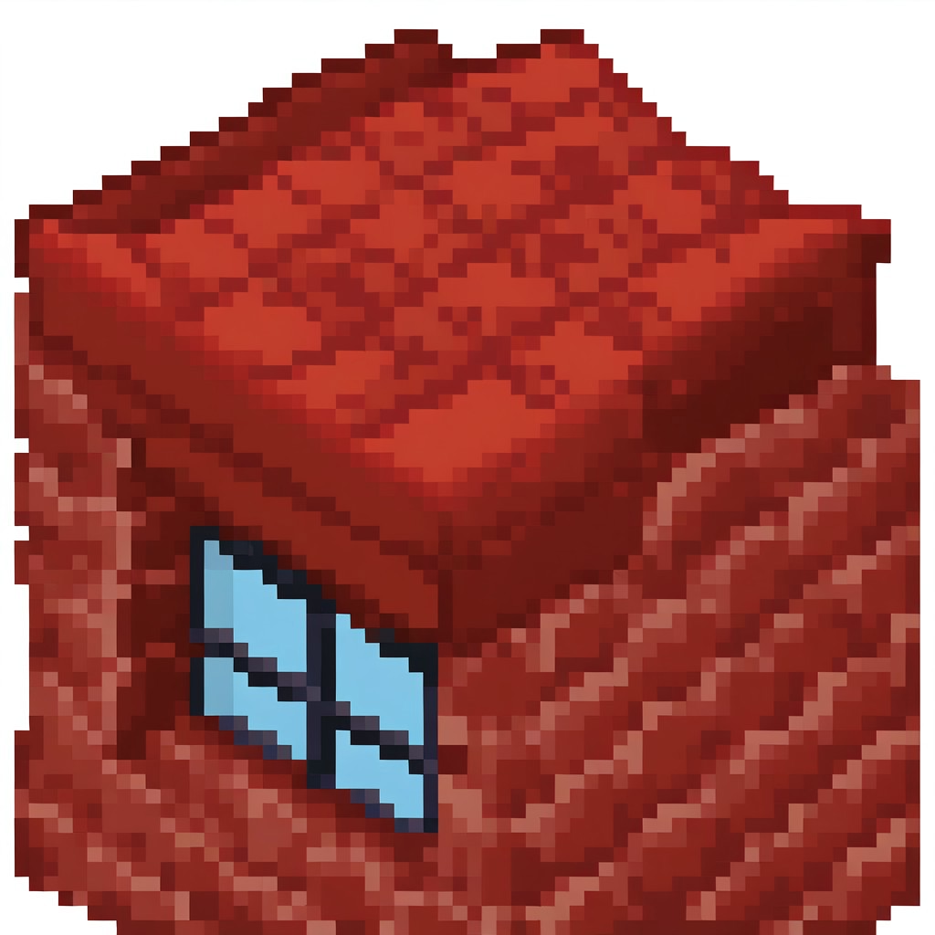 pixel, simple background, white background, house, red roof, brick wall, window