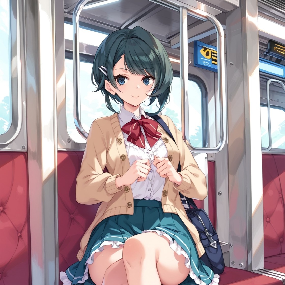 score_9, score_8_up, score_7_up, BREAK source_anime, rating_explicit, best quality, masterpiece, uncensored,high-detailed,4k ,,<lora:HyLper-Accelerate-PAseer:1>,,
aizawa kazuha, <lora:aizawa_kazuha_pony_XL:1>,black hair, sitting in train, cowboy shot, detailed background,