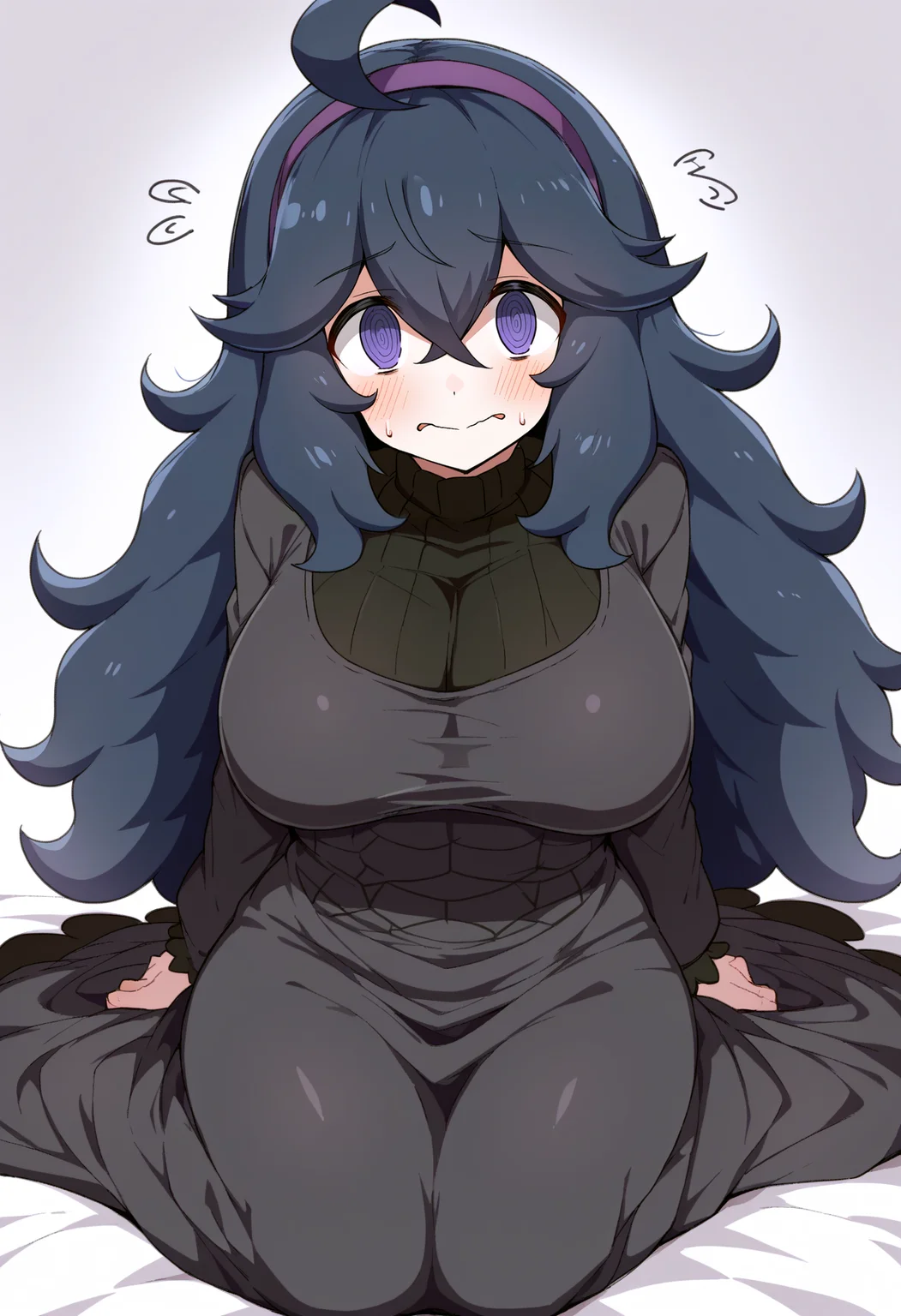 score_9, score_8_up, score_7_up,
BREAK
source_anime,
BREAK
hex maniac \(pokemon\), pokemon, 1girl, purple eyes, purple hairband,
shy, blush, long hair, ahoge, @_@, large breasts, long dress, black dress, long sleeves,
<lora:Tottotonero-v1-PDXL:1>