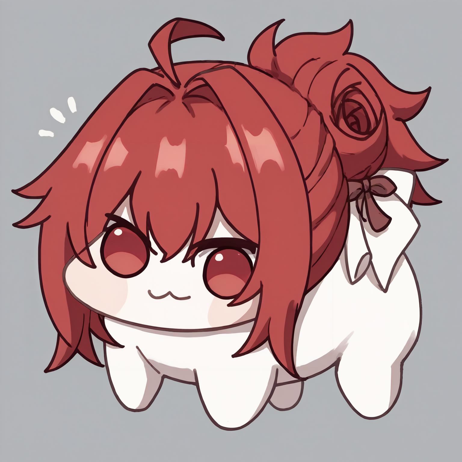score_9, score_8_up, score_7_up, source_anime,  solo,  <lora:Corti-PDXL sample:0.8>, altcorticarte, red hair, red eyes,  <lora:Doro_X_PDXL_V1:1>, doro, creature, chibi, :3, no humans, solid circle eyes, no pupils, white skin,