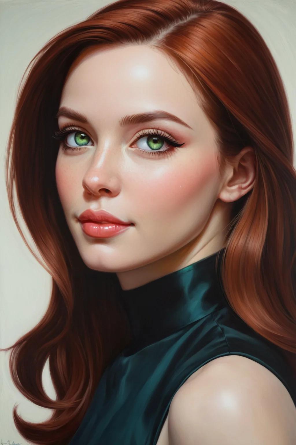 by Stanley Artgerm and [Dorina Costras|Chantal Joffe] in the style of [Phil Noto:Stanley Artgerm:0.25]