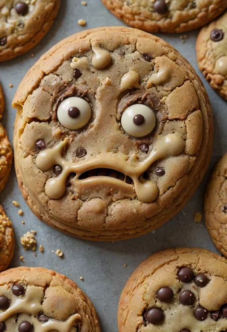 an expressive sick cookie doesn't cope well, detailed, perfect composition , eldoria, <lora:eldoria:0.8>