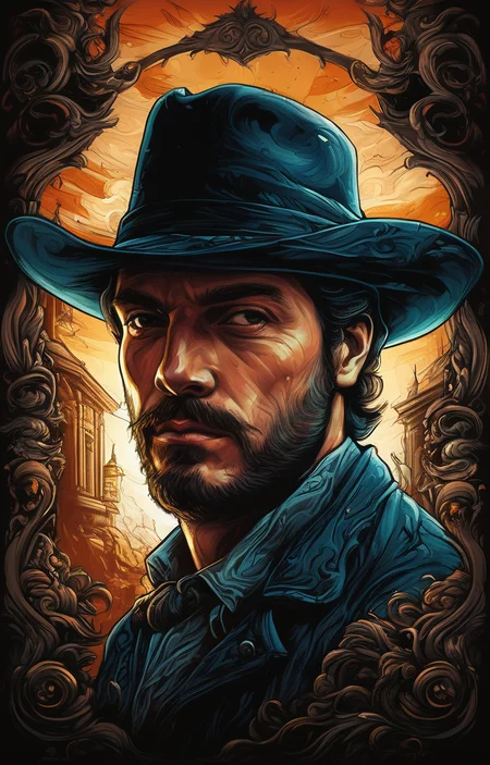 masterpiece,best quality,<lora:tbh160-sdxl:0.9>,illustration,style of Dan Mumford portrait of noble man