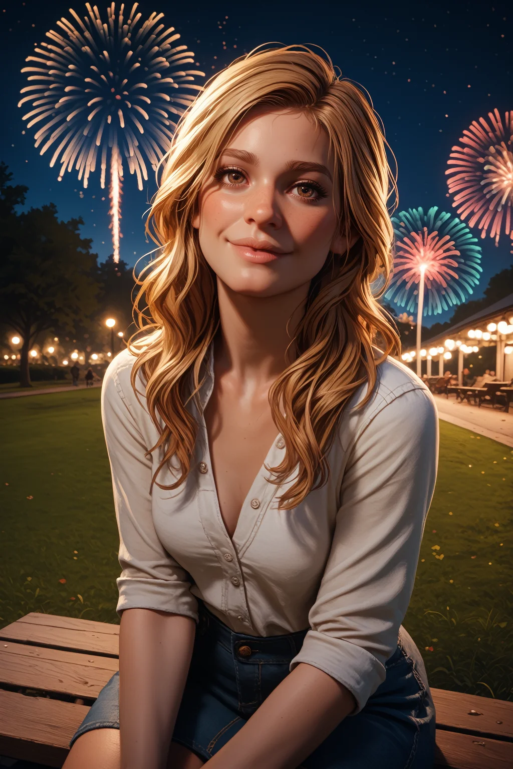 score_9, score_8_up, score_7_up,
<lora:RDR2Sadie:0.8>
RDR2Sadie, 1girl, blonde hair, long hair, brown eyes, looking at viewer, sitting, at night, fireworks, park, looking up, smile