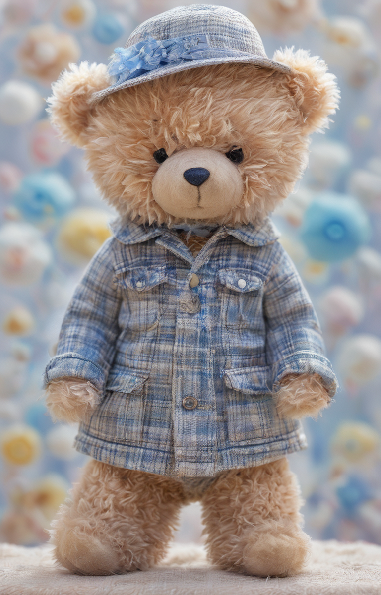 masterpiece,best quality,<lora:tbh37-sdxl:0.9>,illustration,teddy bear, portrait of idolmaster cinderella girls,