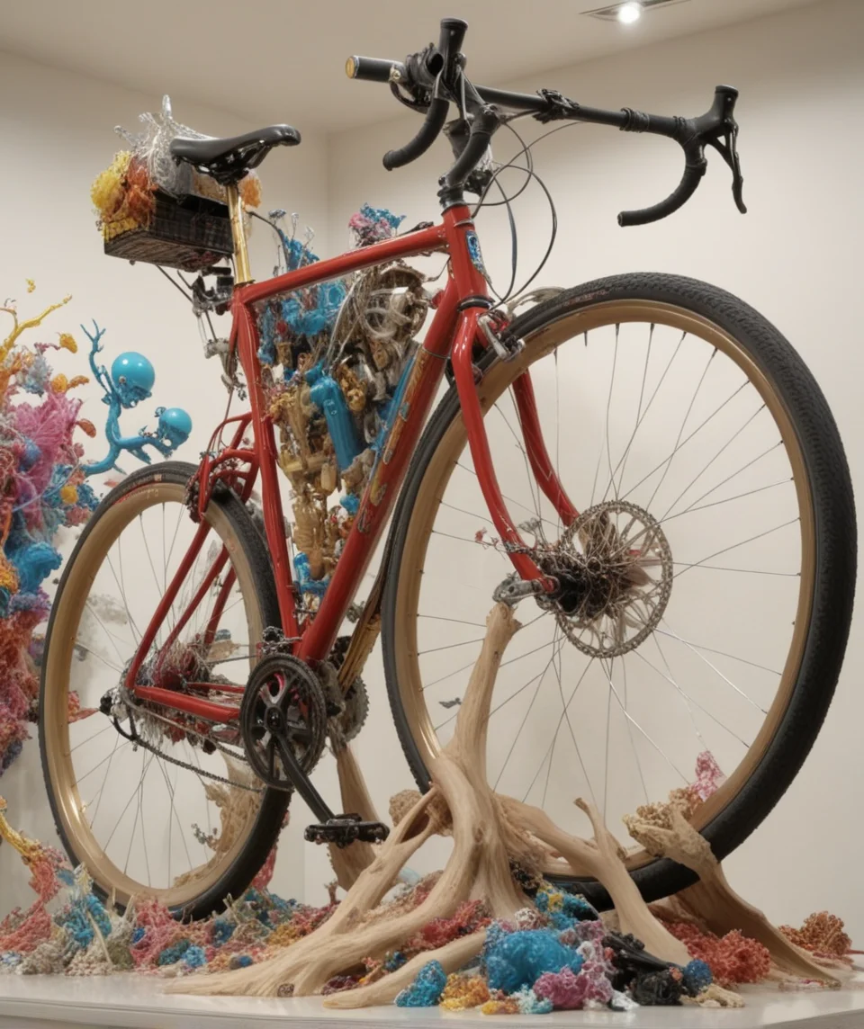 masterpiece,bycicle, <lora:YoshitakaSevesoXL:0.8>,yoshitakaseveso style,8k
