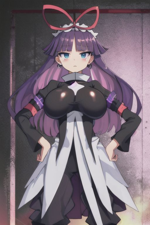 feli, 1girl,  score_9, score_8_up, score_7_up,, best quality, masterpiece,   huge breasts, , standing , hands on hips