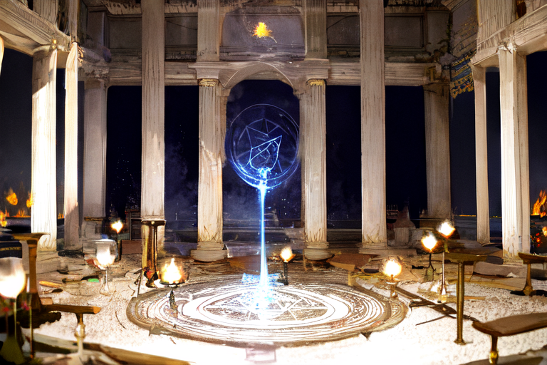 highly insanely detailed, masterpiece, top quality, best quality, highres, 4k, 8k, RAW photo, (very aesthetic, beautiful and aesthetic),  
Ancient Roman Interior Design,RomInt,pool,fireplace,warm_light,candlelight_ambience, 
<lora:RomanInterior-10:1>, 
(1girl:1.3), 
1other, 
, 
, 
, 
Witch's Workshop,alchemy_lab,flasks,beakers,ornate crystalline containers,strange artifacts,herbs and incense,ancient books,ancient texts,open spellbooks,bubbling liquids,glowing liquids,(perfect magic circle,magical circle,fusion),transmutation circles,pentagram symbol,pentagram circles,pentagramcircleconcept,arcane symbols,magic portal,magic shield,pentagram circles,pentagram symbol,pentagramcircleconcept,fireflies,various magical instruments,bat wings,mandrake roots,magical_ingredients,unicorn horns,rare herbs,mystical_herbs,dragon scales,phoenix feathers,troll teeth,grand stone witches_fireplace,electric blue background, 
,âââ