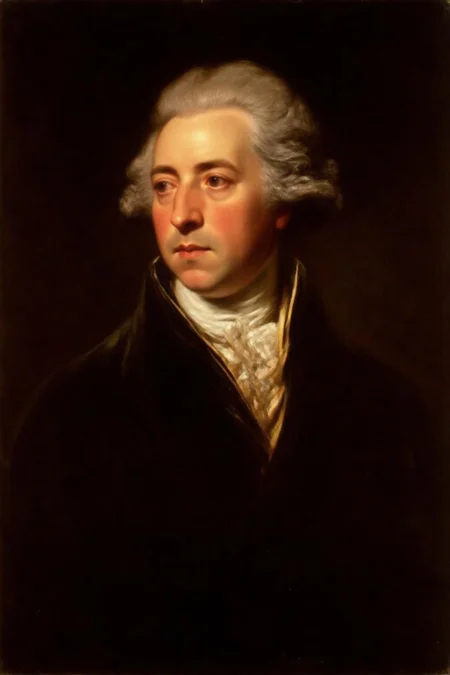 jore1 painting.
A 18th-century man with a serious, contemplative expression. The man has a pale complexion and curly, light-colored hair styled in a powdered wig, typical of the period. He has a prominent forehead, a slightly pointed chin, and expressive, slightly downturned eyes. The background is a deep, dark brown, which contrasts sharply with the lighter tones of the subject's face and attire, drawing attention to him. The man is dressed in the fashion of the late 18th century, wearing a dark, high-collared coat with a white cravat tied in a intricate, elaborate style around his neck.
<lora:jore1_cap_d6a3e12:1.0><lora:818387687615556442:0>