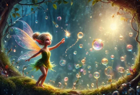 rising fire bubbles, glass, cute faeries, dancing, flying, brunette, blond, ginger, (((title saying : "MAGIC TESTEUSES")))