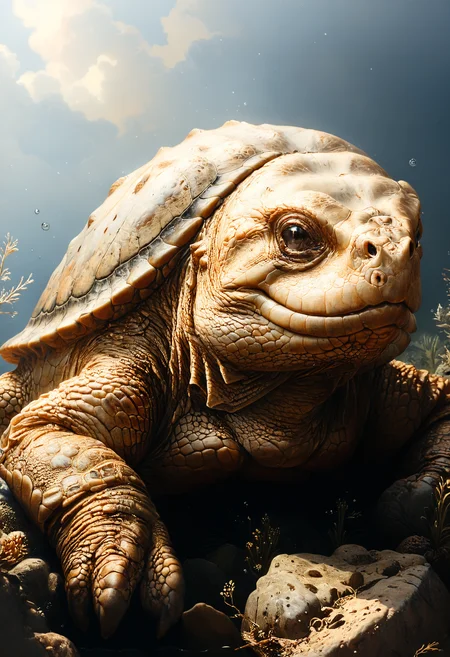 <lora:Mythical_Beasts:0.8> fmb Turtle, <lora:great_lighting:0.8> great lighting, Backlighting, <lora:gorgoeus_splash_of_vibrant_paint:0.7> Gorgeous splash of vibrant paint <lora:The_Classic:0.8>