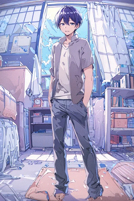 masterpiece, best quality, <lora:Water:1>,1boy