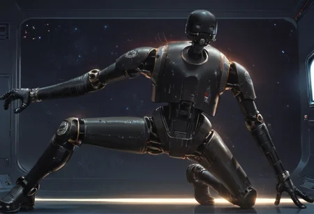 masterpiece illustration, (score_9, score_8_up:1.1),
((1robot, k-2so-star_wars )), space station, space ship,
detailed, , light and shadow, volumetric lighting, , science fiction, action, dynamic, portrait, detailed background, full body, fighting position, action pose,