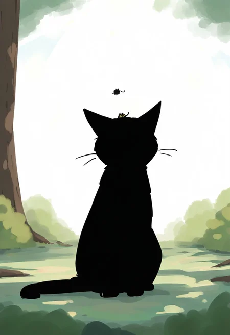chii-kun \(seedyoulater\), naguru \(cyoroama\),
very awa, masterpiece, highres, absurdres, newest, year 2024, year 2023,
(cat:1.2), black cat, (no humans:1.1), scared, paws, fur, (cute:1.2), comfy, solo, standing,
tree branches, OO,
day, sunlight, sunrays,
<lora:TA_trained:0.75>, <lora:ponyv4_noob1_2_adamW-000017:0.33>, <lora:shiroski:0.75>,