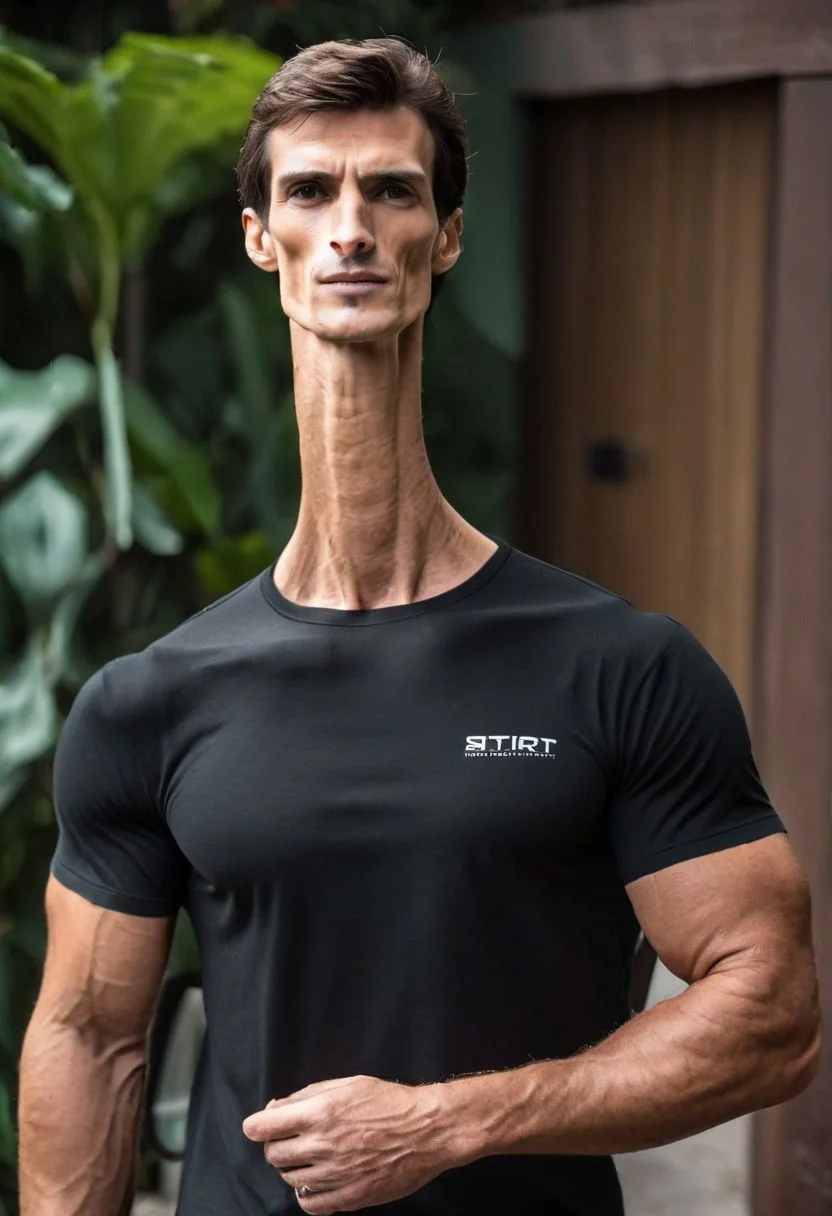handsome man with square-shaped face, (((Long Neck:4))), strong jawline, short curly brown hair, straight nose, neutral expression, full thick stubble facial hair, well-defined eyebrows, age 36, black shirt, black jeans, (clothed), sports car, luxurious modern house, tropical background, ultra detailed, ultra realistic, masterpiece, best quality, (manly hunk), chest hair, BODYBUILDING, focus on face, beefy muscle, massive pectoral, large pectoral