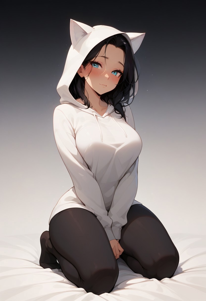 score_9, score_8_up, score_7_up, score_6_up, Expressiveh, 
very aesthetic, cute, sexy, hot, blush, flushed, blushing, godrays, bokeh:1.2, subknelt, ((clothed, SFW, leggings, hoodie, kneeling)),