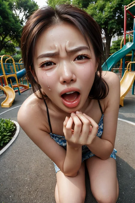 pain, (,open mouth) or (,downturned mouth, eyes closed tight)), open mouth:1.2),(aroused, open mouth, upper teeth only (,wide open eyes, dilated pupils, orgasm)),Tears, saliva, tongue, sweat,<lora:Expressions XL:0.6>,