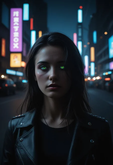 (masterpiece, digital art:1.3), highly intricate double exposure art inspired by Yuumei, (close-up of a person's eye:1.2) superimposed on a bustling city street, cyberpunk aesthetic, trending on CGSociety, multiple exposure technique, overlaying textures with glowing holographic elements, technicolour palette, bright city lights illuminating the scene, reminiscent of "The Matrix" film's Pinterest colour scheme, high definition rendering, colourful dream-like atmosphere, elaborate details in the digital art, futuristic and vibrant, captivating visual narrative.