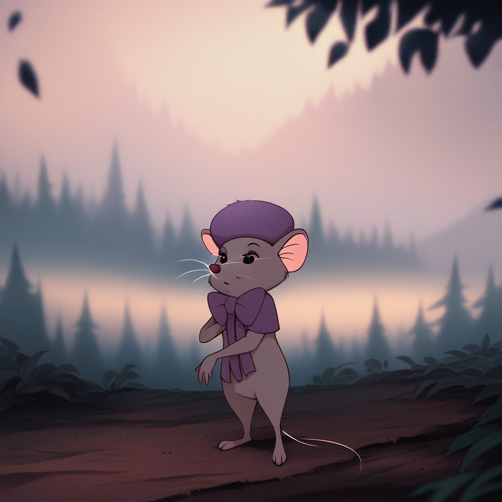 score_9, solo, bianca, hat, mouse, tail, outdoors, natural lighting