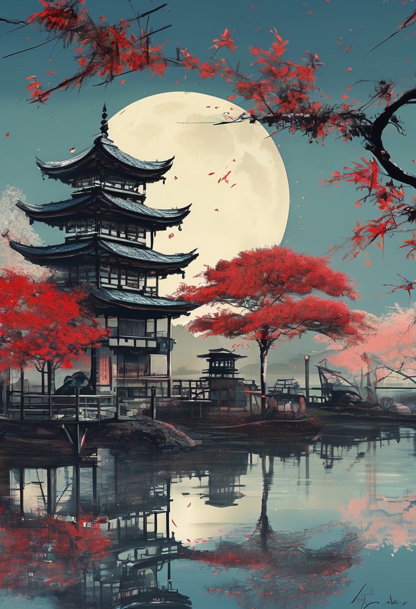 linquivera,  Ink illustration, (anime:0.5), brown tones, aged black red paper,Acer japonicum, inkpunk, surreal,  (at a distance), Will-o'-the-wisp, The city is in the background,moonlit, lonely, solitude, windy, tall trees, samurai sword fight, OverallDetail,Bonsai, bamboo grove,extremely detailed, UHD,(long exposure ,Radiant licorice, Red Japanese maples,dystopian but extremely beautiful:1.4),<lora:- SDXL - letitflrsh_let_it_flourish_V1.0:0.8> ,<lora:Cute_Collectible:1>, <lora:XL_boss_battle:0.6>  <lora:add-detail-xl:1>,  <lora:Concept Art Twilight Style SDXL_LoRA_Pony Diffusion V6 XL:1>,  <lora:MJ52:1>,CyberCity, (blue:1.3)，（red:1.4）,（yellow:1.2）,(harbor:1.3), (ship:1.2), neon lights, scenery, chinese_building, outdoors, road, night, sign, street, riot police, criminals,(bird eye view:1.2),