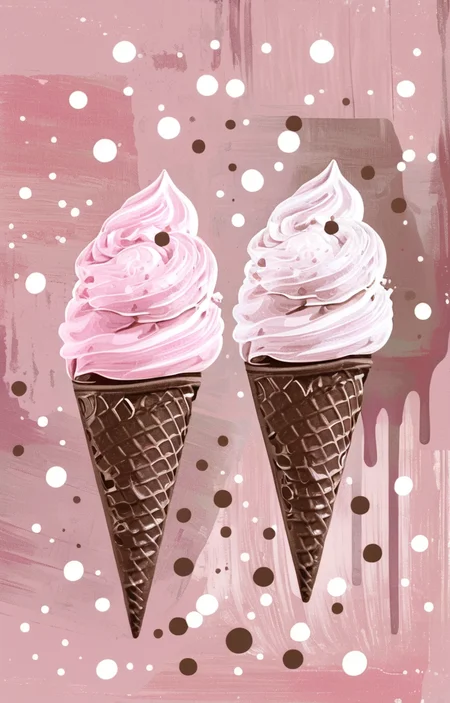 masterpiece,best quality,<lora:tbh14-sdxl:0.9>,illustration,ice cream decaying peonies