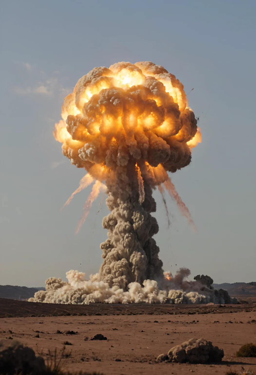 score_9_up, score_8_up, masterpiece, realistic, 8k, shallow depth of field, cinematic,((nuclear explosion in the background:1.6)), explosion, ((nuxxx, n6cl3ar 3xpl0s10n, nuclear explosion cloud)). <lora:nuclear_explosion_XL_LoRA_0.2-000002:0.8>. 1girl, massive breasts, seductive, bombshell
